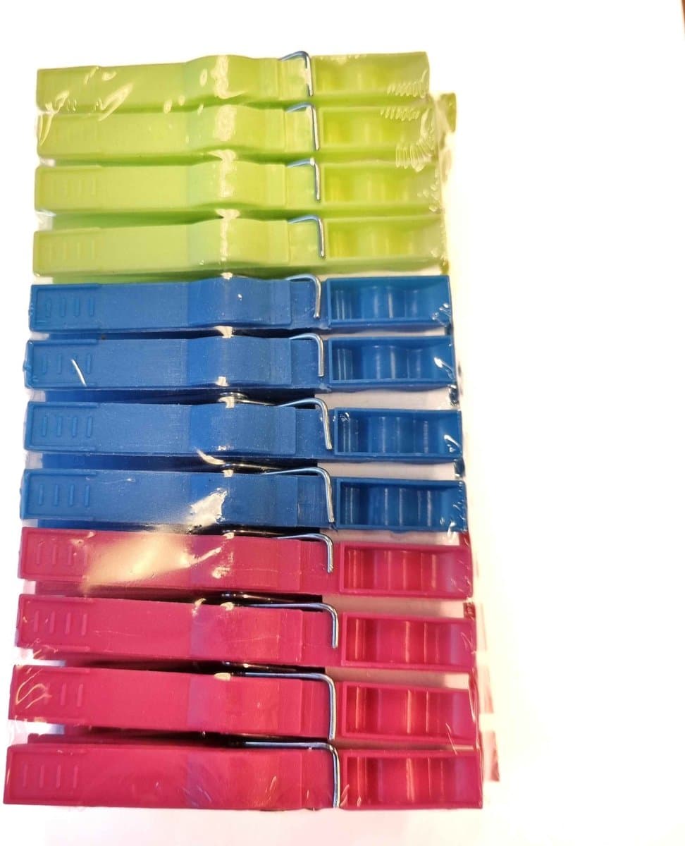 Gadgetpoint - Plastic Knijpers - Wasknijpers - Kunststof Clothes Pins - Wassen - Ophangen - 24 stuks Multicolor — afbeelding 1