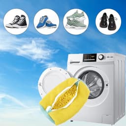 2-delige waszak - Schoenwasnet - Herbruikbaar - Schoenwaszak - 39 x 19 cm - Vormvast net - Delicate kleding wassen - Schoenwaszak - Wasserij - Wasmachine - Schoenen/Sneakers - Met rits en ophanglus — thumbnail 2