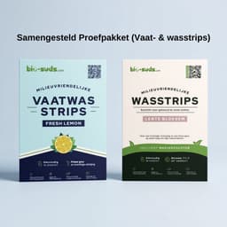 Bio-Suds® - Samengesteld Proefpakket - Wasstrips proefpakket - Wasmiddeldoekjes - Vaatwasserstrips - Vaatwasstrips - Vaatwasser stripdoekjes - 20 wasjes (10 strips) — thumbnail 1