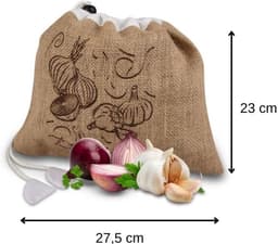 Kleine Jute Opbergzak voor Groenten en Fruit - Ademend en Lichtdicht — thumbnail 5