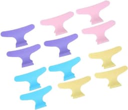 12 Stuks Vlinder Kappersklemmen - Kleurrijke Haarclips Zonder Merk voor Knippen en Stylen — thumbnail 1