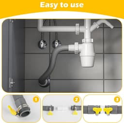 Universele Afvoerslang voor Wasmachine en Vaatwasser met Klemmen (1 Meter) — thumbnail 4