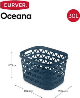 Curver Oceana Wasmand - 30L - 42,6x34,6x27,1cm - Nachtblauw — thumbnail 2