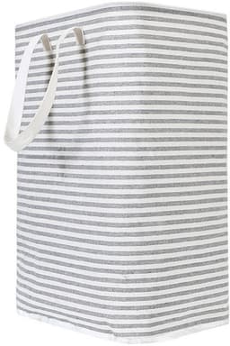 Somstyle Wasmand - 72 Liter - Opvouwbare Wasbox - 40 x 30 x 60 CM - Opbergmand voor Was - Grijs / Wit — thumbnail 1