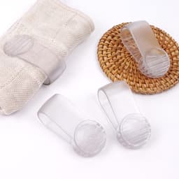 8 Stuks - Strandlaken Knijpers - Badlaken Clips - Handdoek Klemmen - Strandlakenrek wasknijpers - Plastic Quiltclips - Knijpers - Sterke Handdoekklem - Transparant — thumbnail 2