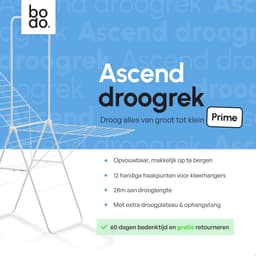 Wasrek - Droogrek Inklapbaar - 28 meter drooglengte - Wit – Bodo — thumbnail 2
