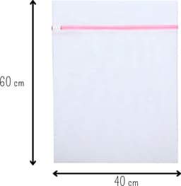 Waszak voor delicaat wasgoed - wit - 40 x 60 cm - lingerie zak — thumbnail 2
