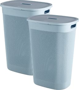 Curver Filo Wasmand met deksel 55L - 2 stuks - Blauw — thumbnail 1