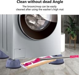 Trillingdempers Wasmachine 4 stuks - Trillingdempers - Wasmachine accessoires - Wasmachine voetjes - Anti trillings - Schokdempers wasmachine - Antislip rubber - Non slip - Anti-vibratiemat - Extra dik - Wasmachine - Droger - Koelkast — thumbnail 5