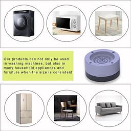 Wasmachine anti-vibratievoeten trillingsdempers voor wasmachine 4 stuks antislip voeten ter voorkoming van lawaai en wegglijden — thumbnail 2
