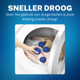 Drogerballen - Wasbollen - Wasdrogerbal - 6 Stuks - Sneller droog - Anti-kreuk — thumbnail 3