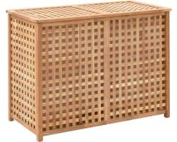 vidaXL - Wasmand - 87,5x46x67 - massief - walnotenhout