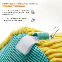 2-delige multifunctionele reinigingszakken, Geschikt voor schoenen en wasgoed, pluizige vezels Geschikt voor 360° rondom reinigen, herbruikbare waszakken (blauw) — thumbnail 2