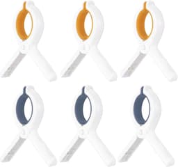SnelShoppen - 6 Stuks Handige Handdoekclips voor Strandstoel, Bad Clips, Beddengoed en Kleding, Duurzaam PP Plastic met Antislip Pads, Perfect voor Ca — thumbnail 1