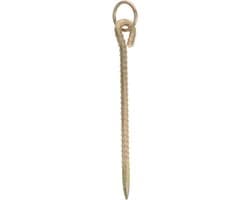 Grondanker Paal - Hondenlijn Anker - Dieren Vastzetten - Stevig IJzer - 30 cm - Goud