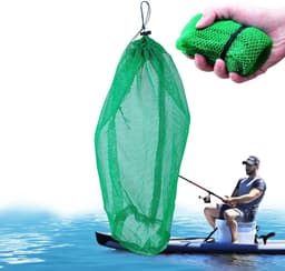 Visnettas Nylon - Opvangzak Trekkoord - Buiten Opslag - Sneldrogend Mesh - 60x40cm - Groen — thumbnail 1