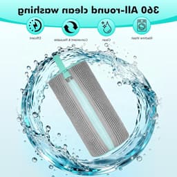 2-in-1 Schoenwaszak voor de Wasmachine, Herbruikbare Waszak voor Schoenen met Rits, Ideaal voor 360° Reiniging en Bescherming van Schoenen, Grijs — thumbnail 5