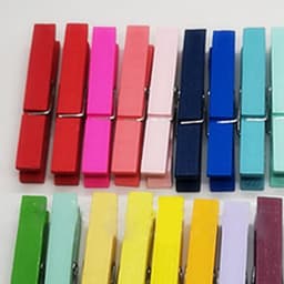 Dailygoods- Wasknijpers Houten 200 Stuks - Decoratieve Clips - Fotoclips - Opknoping Kleding - Kunstwerk Display - Geassorteerde Kleuren — thumbnail 2