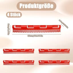 SnelShoppen - Sock Dryer Droogrek Rood - 4 Sockhouders, 32cm x 5cm, Duurzaam Plastic, Ideaal voor Sokken, Kleine Kledingstukken, Camping, Thuisgebruik — thumbnail 3