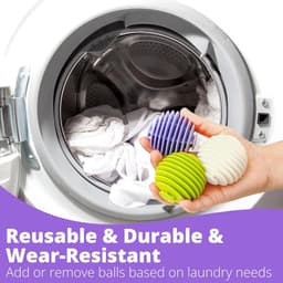 SnelShoppen - Reusable Wasballen voor Wasdroger en Wasmachine, Droogballen voor Efficiënt Drogen, Zachte en Elastische Materialen, Ideaal voor Kleding — thumbnail 2