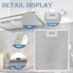 2 stuks metalen vetfilters voor afzuigkappen 305mm x 267mm, afzuigkapfilters voor AEG Electrolux 405525042-9 4055250429 Elica GRI0009219A KIT0010805 93952919 Whirlpool Bauknecht 40552919 Whirlpool — thumbnail 4