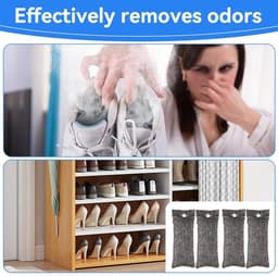 Dailygoods- Actieve Koolzakken 4 Stuks - Geurabsorbeerder - Herbruikbaar - Bamboehoutskool - Ademend - Duurzaam Materiaal - Geurabsorber — thumbnail 5