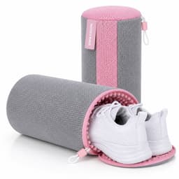 SWAXIGON - Schoenwaszak - Waszak voor schoenen - Herbruikbaar - Wasmachine&Droger - voor Sneakers en Tennisschoenen- Grijs/Pink — thumbnail 1