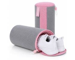 SWAXIGON - Schoenwaszak - Waszak voor schoenen - Herbruikbaar - Wasmachine&Droger - voor Sneakers en Tennisschoenen- Grijs/Pink