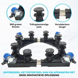 Dailygoods- Wasmachine Verhoger XL 500KG Capaciteit - Verstelbare Meubelroller - Multifunctioneel - Wasmachinebasis - 8 Poten/4 Wielen - Maximale Stabiliteit — thumbnail 3