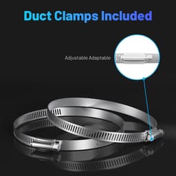Dailygoods- Afzuigslang Hittebestendig - Afvoerslang 130mm - Ventilatieslang - Geluidsisolatie - Flexibele Slang - Inclusief Klemmen — thumbnail 4