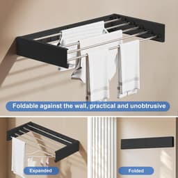 Dailygoods - Opvouwbaar Wanddroogrek voor Binnen en Buiten - 80 cm — thumbnail 4