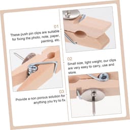 Houten Duimspijker Clips - Decoratieve Punaises - Foto's Bevestigen - Creatieve Vormgeving - 3.5x2cm - Houtkleur — thumbnail 5