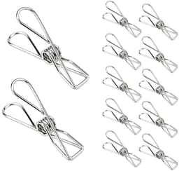 Dailygoods - Roestvrijstalen Wasknijpers - 50 Stuks Kledingclips voor Waslijn en Snacks — thumbnail 1