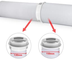 Namajunas - Slangkoppeling voor draagbare airco - Universele slangconnector voor airconditioning - Geschikt voor 5-inch en 5.9-inch slangen - Geschikt voor airconditioning, afvoerbuis en slangverlenging - Onderdelen voor airconditioners - 2 stuks — thumbnail 4