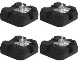 Airco Ondersteuning Pads - AC Stabilisatoren - Buitenunit Plaatsing - Heavy Duty Anti Trilling - 4 Stuks 500kg - Zwart