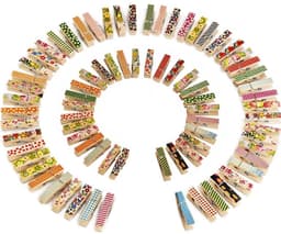 Dailygoods- Wasknijpers 50 Stuks - Mini Houten Wasknijpers - Gekleurde Wasknijpers - Kleine Wasknijpers - Voor Knutselen - 3,5 cm Grootte - Houten Clips — thumbnail 1