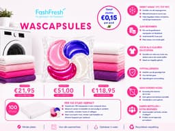 FashFresh Wascapsules 100 - Hypoallergeen - Wit/bont/donker - 15-90°C — thumbnail 3