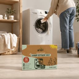 GreenFold 5-in-1 Wasstrips – Fresh Linen – 100 Wasbeurten – Wasmiddeldoekjes — thumbnail 4