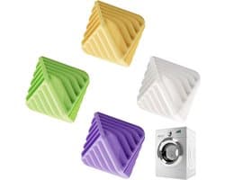 Set van 4 drogerballen, kledingverzorgingsballen, anti‑matten wasverzachterballen, geschikt voor thuis, wasserij, badkamer, reizen, appartement, slaapzaal en hotel