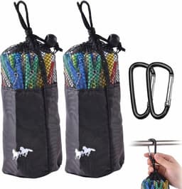 Wasknijperzakken met trekkoord - 2 stuks - polyester - grote opslagcapaciteit voor wasknijpers - SnelShoppen — thumbnail 1