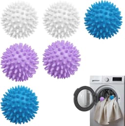 Wasballen 6 stuks - Herbruikbare drogerballen - Beschermt kleding - Voor thuisreiniging - ShopVlot — thumbnail 1