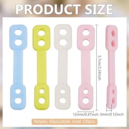 120 stuks winddichte hangerbevestigingen 57x12 mm kleurrijke siliconen hangergespen 4 kleuren winddichte kledinghangerstriphaak voor buiten waslijn reizen hangende kleding — thumbnail 3