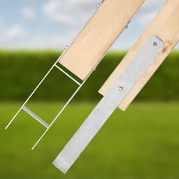 H-paalhouder - Paalanker Betonanker - Schuur Bouwen - H-constructie - 600 mm Hoog - Grijs — thumbnail 4