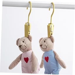 Clip Hangers - Kledinghaken - Kleding Drogen - Set van 5 - 14 cm Lengte - Goud — thumbnail 3