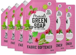 Marcel's Green Soap Wasverzachter Navulling - Patchouli & Cranberry - 6 x 750ml - 180 wasbeurten — thumbnail 1