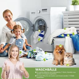 KZQ 12-delige herbruikbare pluisvangers voor wasmachine - Verwijdert huisdierharen en pluis tijdens het wassen - Compatibel met alle wasmachines - Groen — thumbnail 5