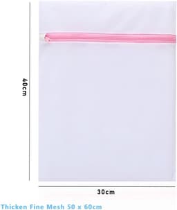 KZQ Wasnetten voor delicate kleding 5 stuks 30x40 cm met ritssluiting, herbruikbare waszakken voor fijne was, beschermt stoffen tegen slijtage en klitten, geschikt voor wasmachine en handwas — thumbnail 2
