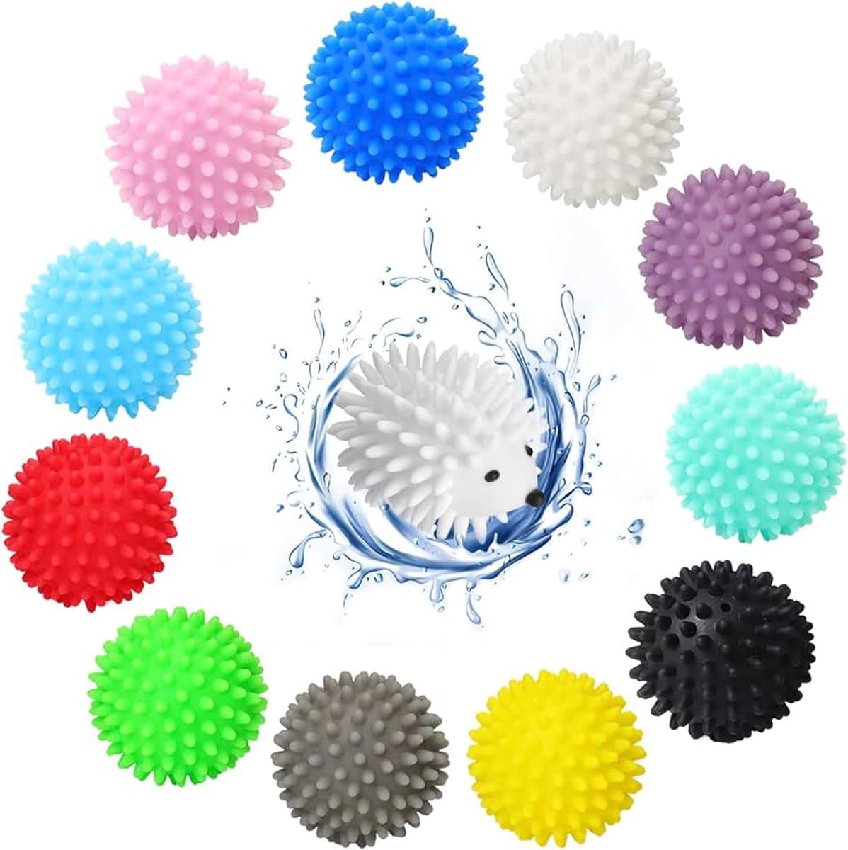 12 stuks drogerballen voor wasdroger, wasballen, drogerballen voor donsjacks, wasballen voor wasmachine en droger, wasbal voor wasmachine, wasballen — afbeelding 1