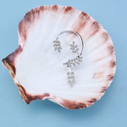 bladeren oor manchet oorbellen goud zirkoon blad Wrap Crawler Oorbellen Cz Full Ear Oorbellen Geen Piercing Kristal Oorbellen Sieraden voor Vrouwen en Meisjes Dierenoorbellen — thumbnail 2