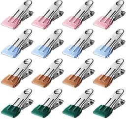 Wasknijpers, roestvrij staal, 32 stuks, zonder print, metalen wasknijpers, stabiele metalen klemmen, multifunctionele antislip wasknijpers, sterke klemmen — thumbnail 2